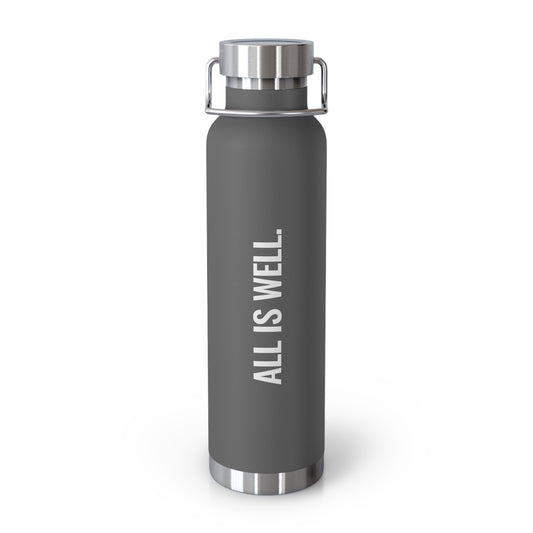 All Is Well Copper Vacuum Insulated Bottle, 22oz